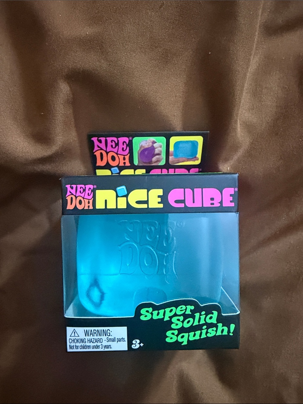 Nee Doh Nice Cube Super Solid Squish - Blue